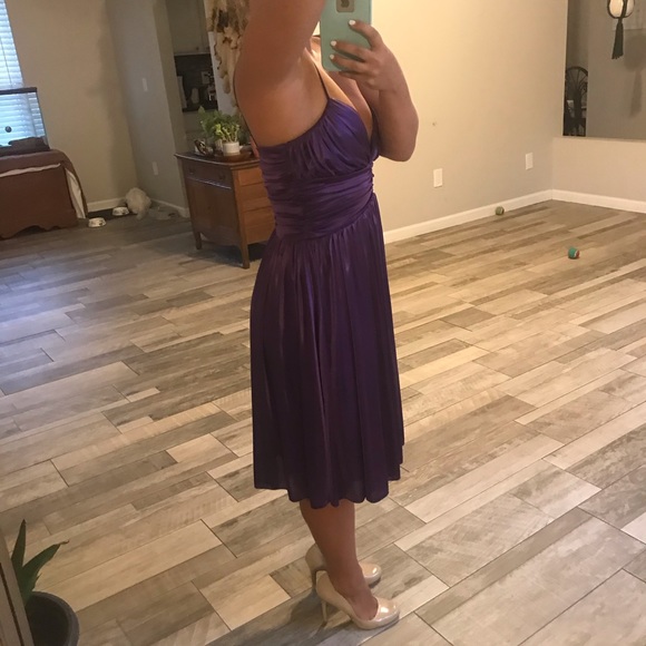 Purple Semi Formal Silk Dress - Picture 6 of 9